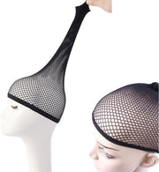 Pruikkap per Capelli Lunghi e Densi - Rete per Capelli per Donne - Capelli Lunghi e Densi Pruikkap - Set di 5 (Nero) - per Capelli Lunghi e Densi con Estremità Aperte - Pruikkap a Reticolo Nero - per Donne con Capelli Lunghi e Densi