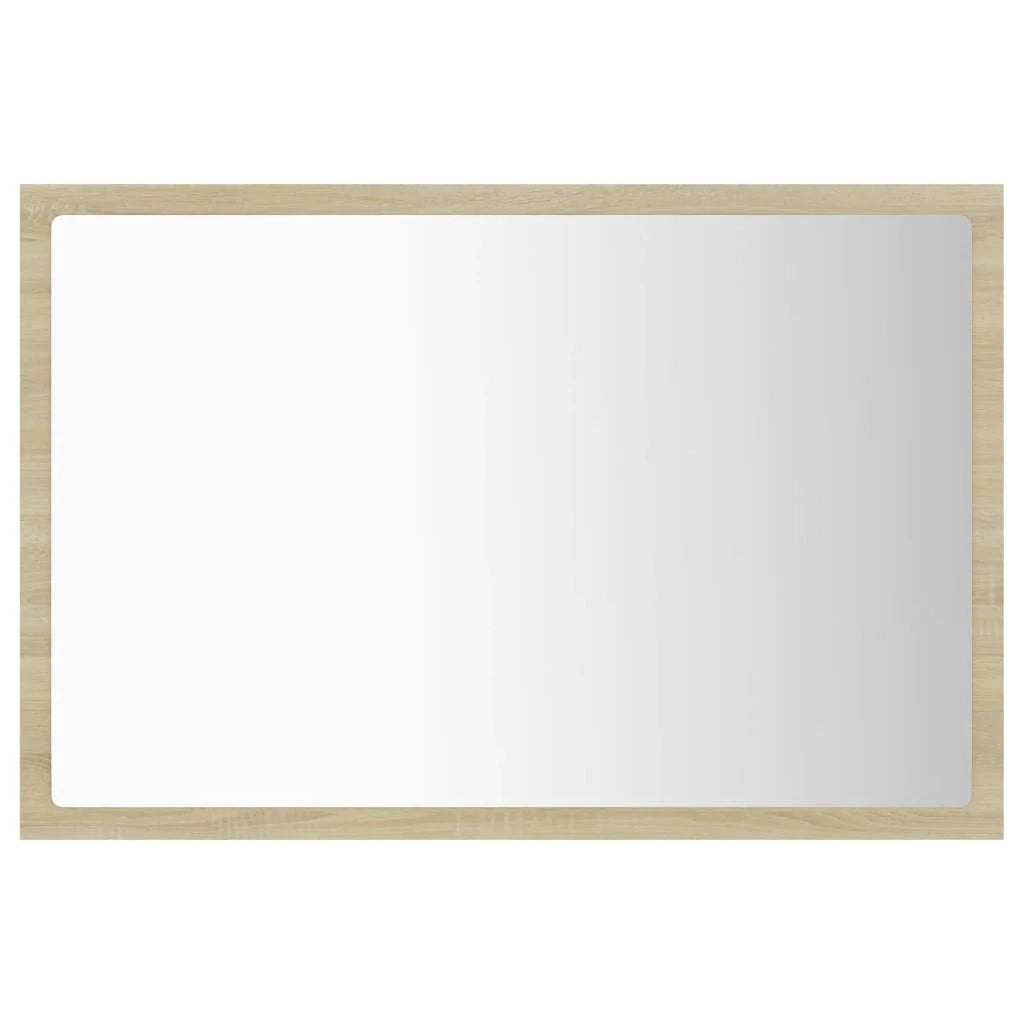 Specchio da bagno a LED 60 x 8,5 x 37 cm acrilico rovere 02_0006962