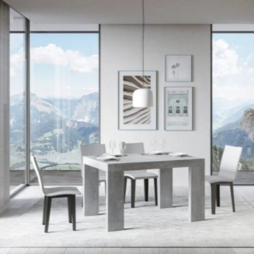 Tavolo allungabile 120/380x90 cm Roxell colore cemento