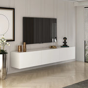 Saonara, Mobile Porta tv 3 Ante, 150x32x30h cm Bianco