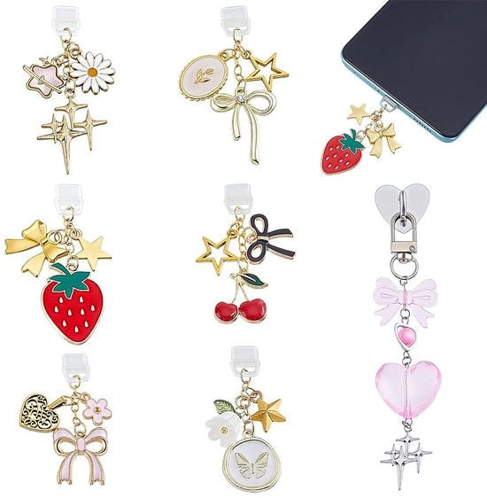 Set di Stufa per Telefoni da 7 pezzi - Tipo C - Avera/ Ceraso/ Farfalla/ Margherita - Accessori per Telefono - Stufa per Telefono - Accessori per Telefono