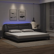 Giroletto con LED senza Materasso Hvar Grigio 200x200 cm 3213958