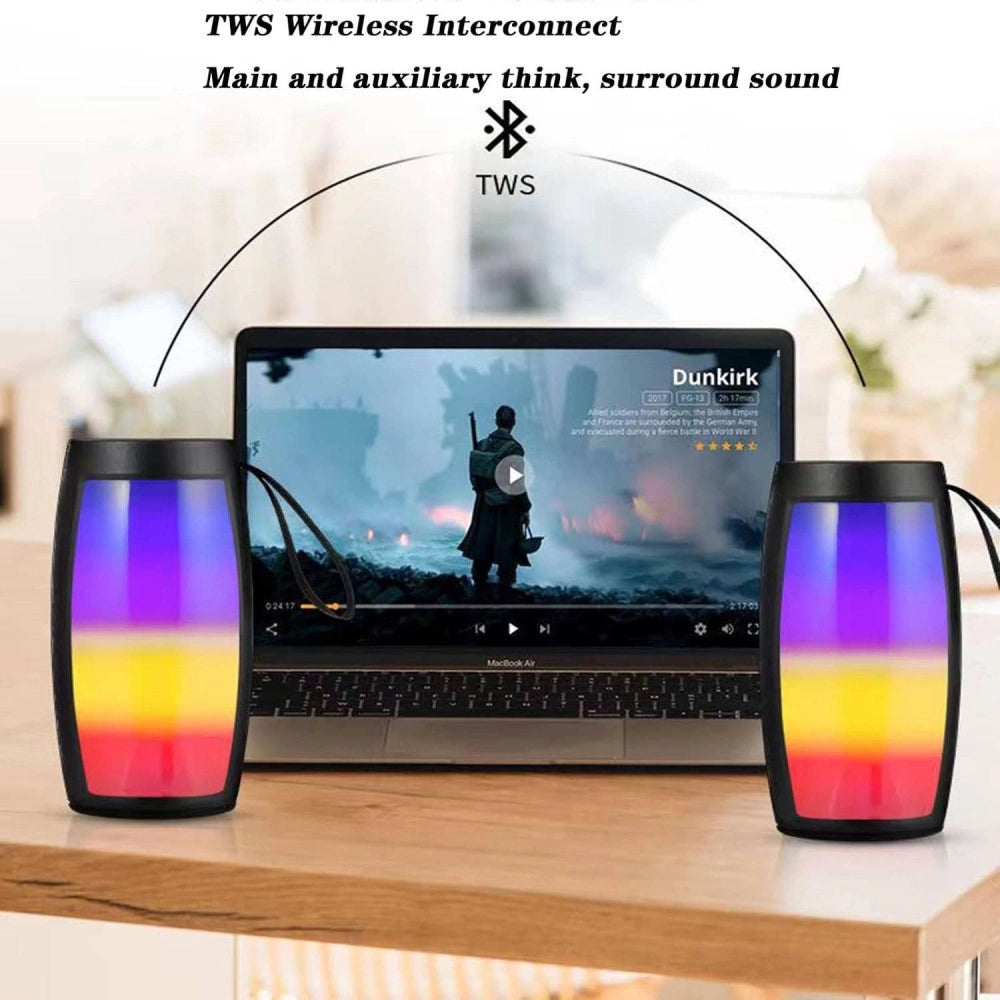 Trade Shop - Cassa Portatile Bluetooth 5w Stereo Bluetooth Luce A Led Altoparlante Esterno -