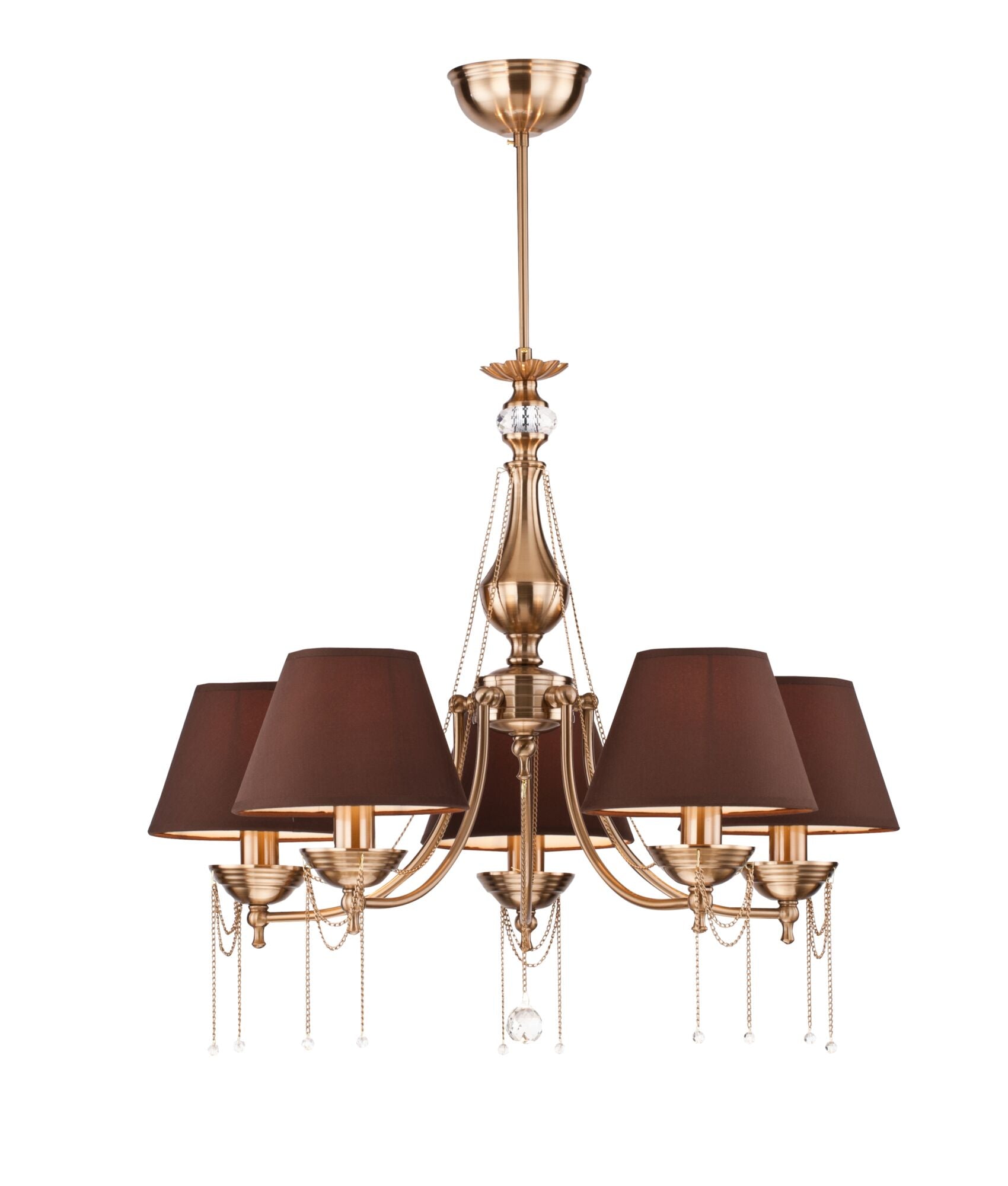 Lampadario Royal Classic in Metallo Chester Ottone