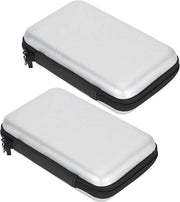 Borsa portatile per console da gioco - Tasca rigida per console da gioco - Colorazione grigio argento - 8 slot per carte da gioco - Adatto per 3DS XL e 3DS LL