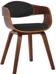 Sedia Kingston in Tessuto Noce/nero