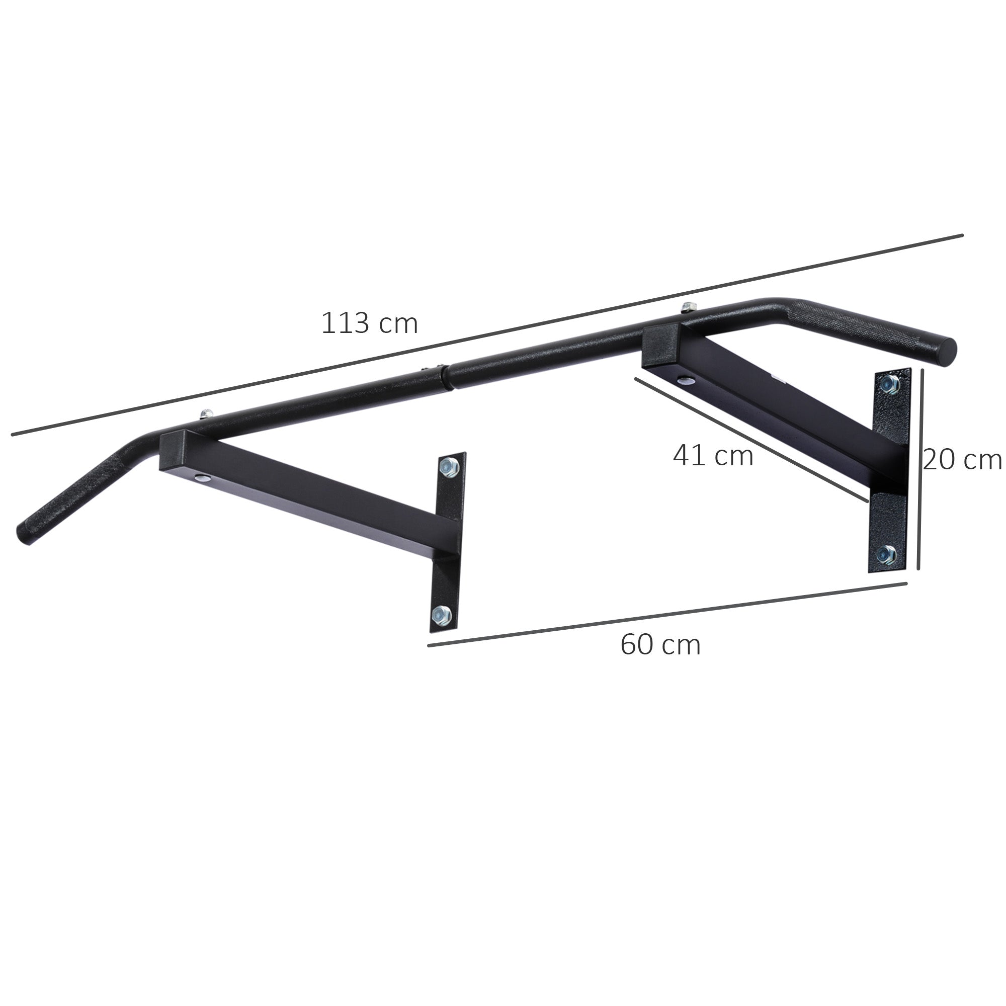 Barra Trazioni a Muro con Struttura in Acciaio 116x43x20 cm