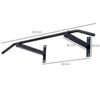 Barra Trazioni a Muro con Struttura in Acciaio 116x43x20 cm