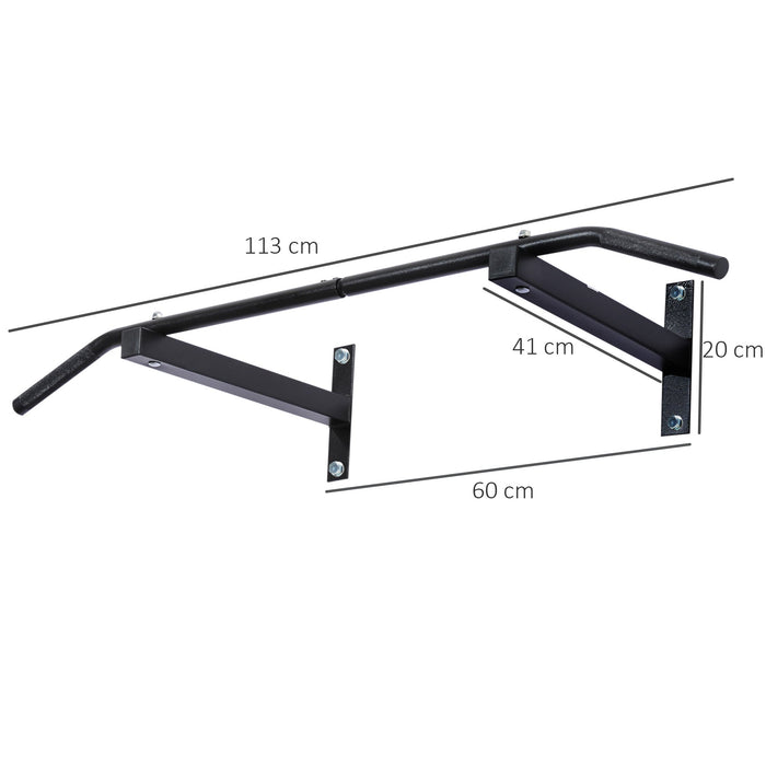 Barra Trazioni a Muro con Struttura in Acciaio 116x43x20 cm