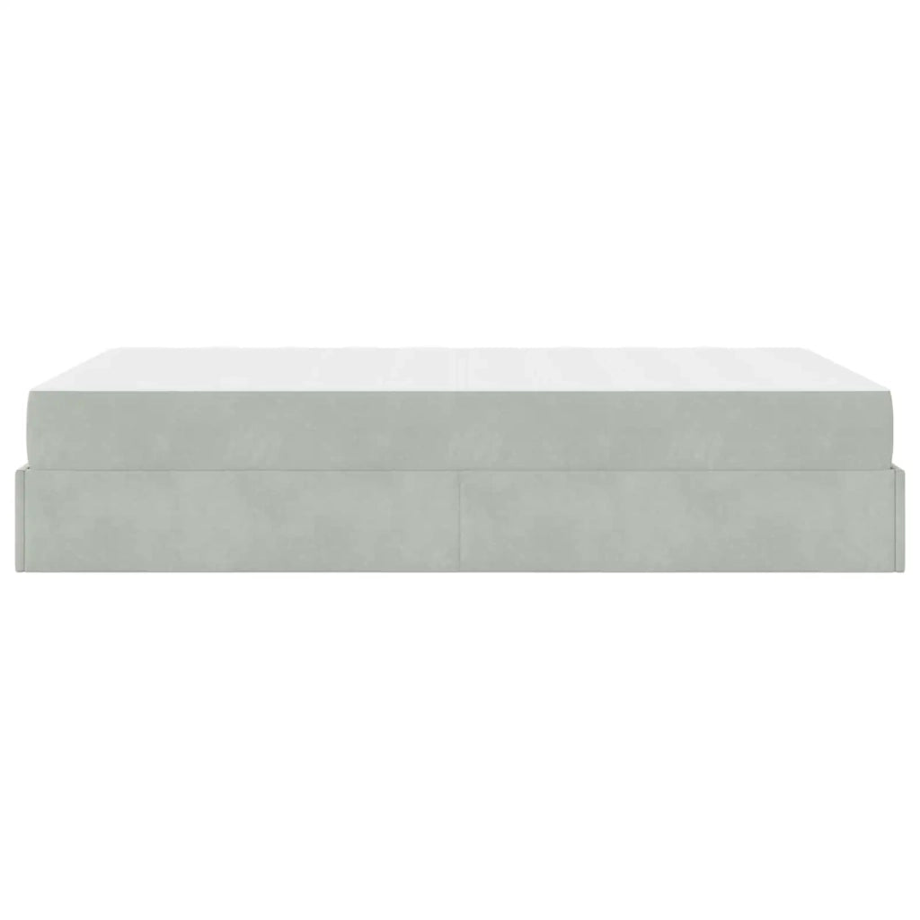 Struttura letto con materasso 2 pcs Grigio chiaro Velluto 3399558