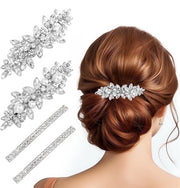 Set di 4 Spille per Capelli con Pailletti - Accessori per Capelli da Donna - Ideali per Eventi Speciali
