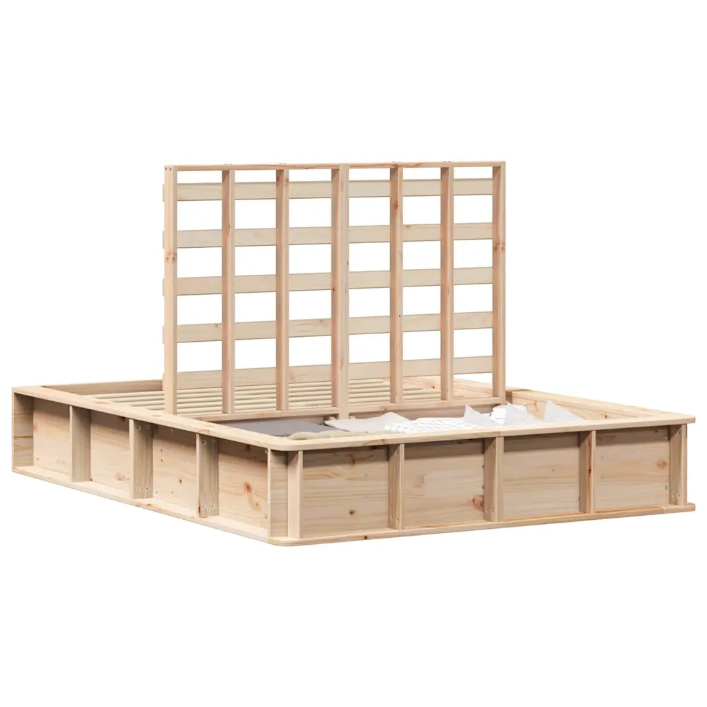 vidaXL Struttura del letto Marrone 140 x 190 cm Legno di pino massello