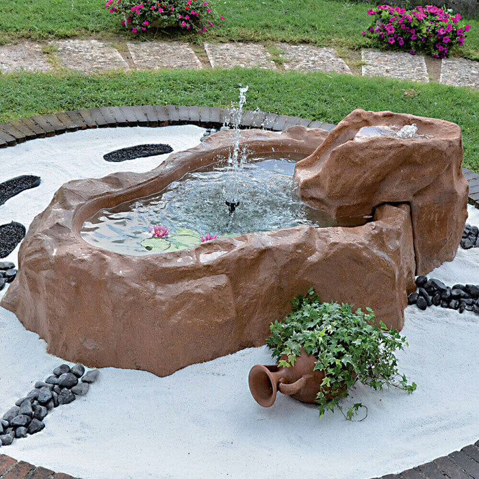 Laghetto Artificiale Roccia Fuori Terra 220x140x40/60 cm 270 Litri