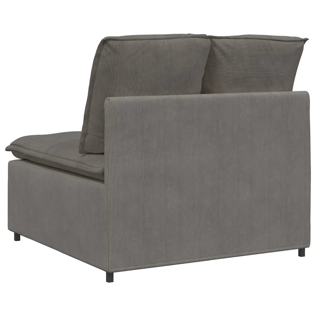 Modulo Centrale Divano Modulare con Cuscini Grigio Chiaro 100cm CFW3307404