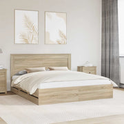 Struttura del letto con cassetto Rovere Sonoma 180 x 200 cm