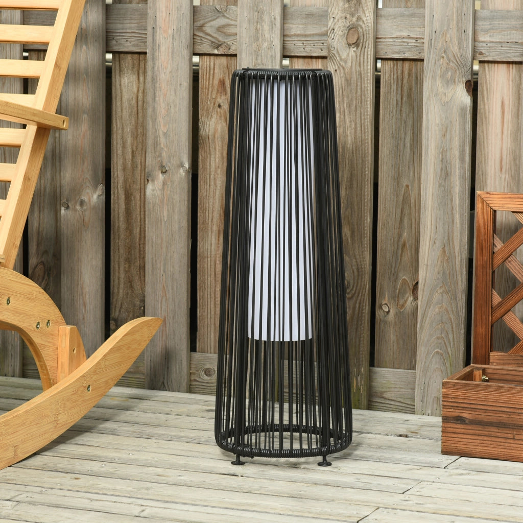 Lampada da giardino LED ¨C zephmum ¨C nero, resina, ?21.5x61H cm