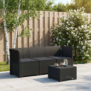 Divano da giardino 3 posti con cuscini in look rattan PP 3443821
