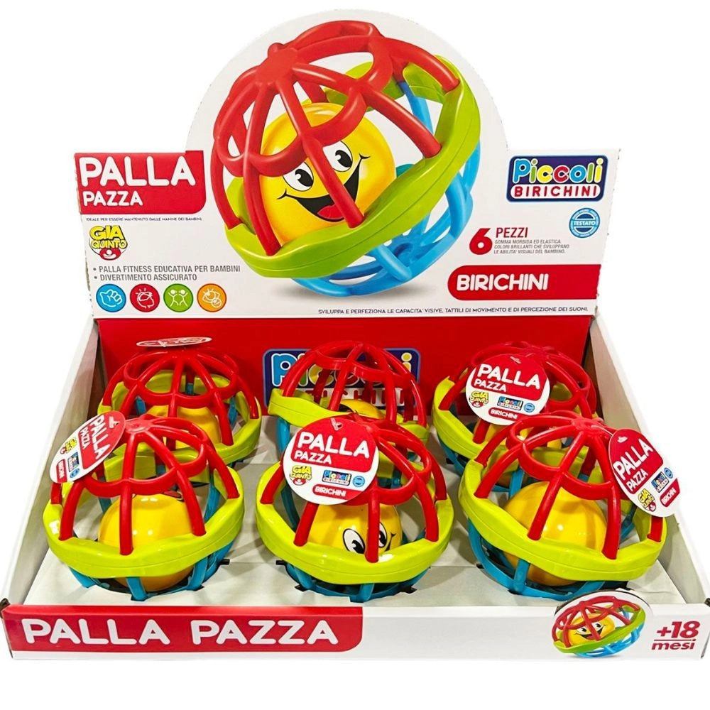 Trade Shop - Pallina Pazza Interattiva Educativa Colorata Giocattolo Per Bambini Mesi 18+ -