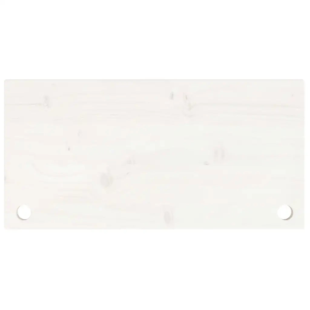 Piano Scrivania Bianco 80x40x2,5 cm in Legno Massello di Pino 824451