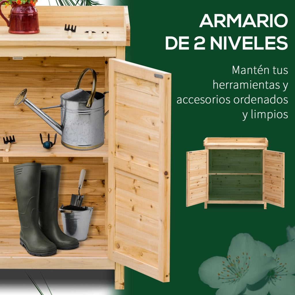 Armadio da Giardino in Legno ¨C zephmum ¨C 83x40x92 Natural