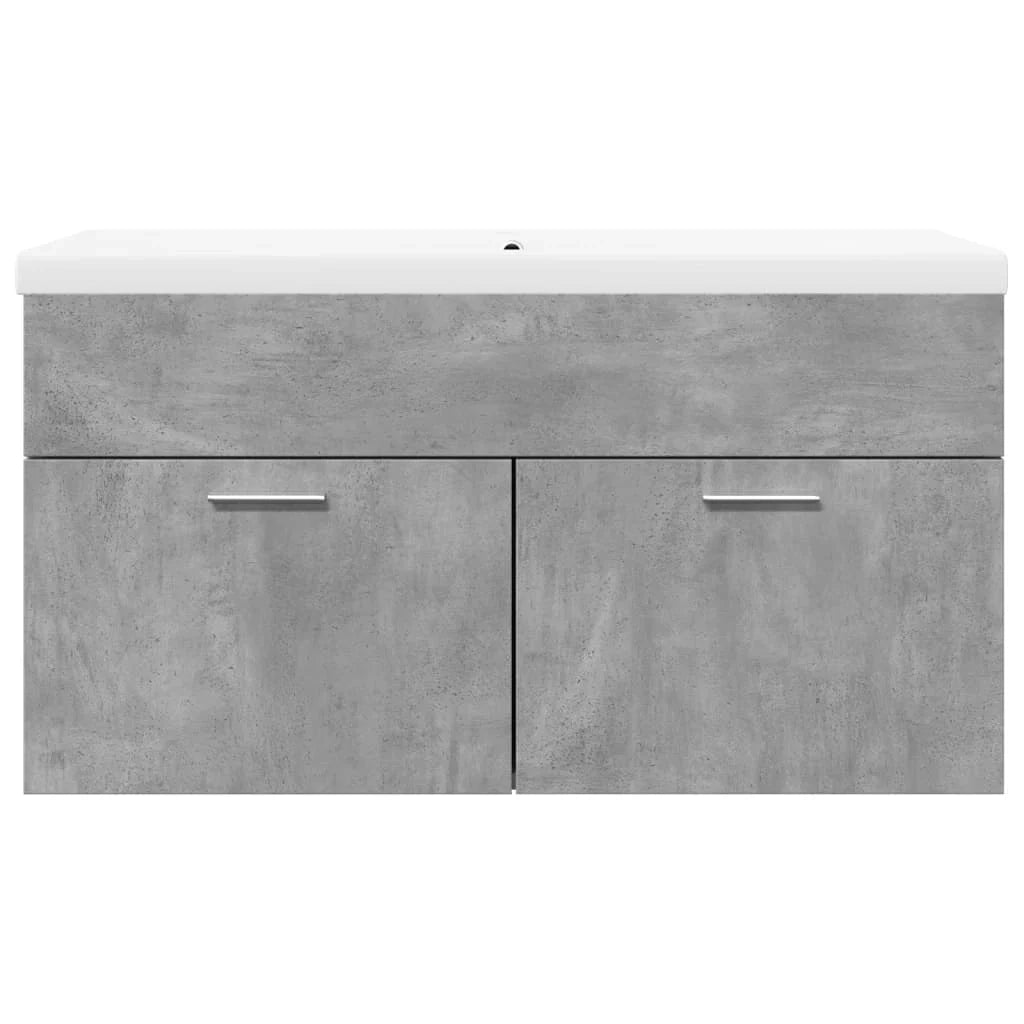 Mobiletto da bagno a parete con vano contenitore 90 x 38,5 x 46 cm legno composito grigio cemento 02_0055753