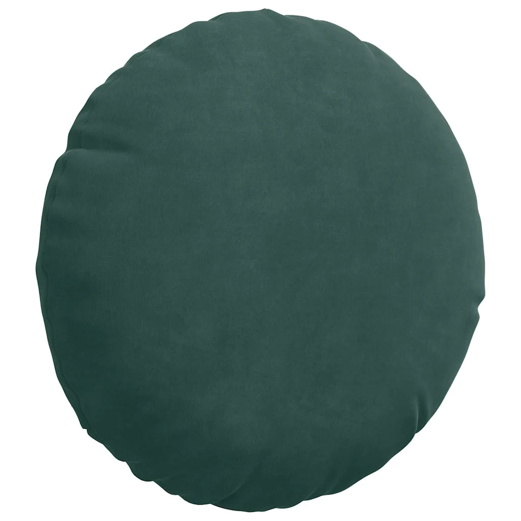 Cuscini per Seduta 2 pcs Verde Scuro Ø30 x 13 cm Velluto 42014102