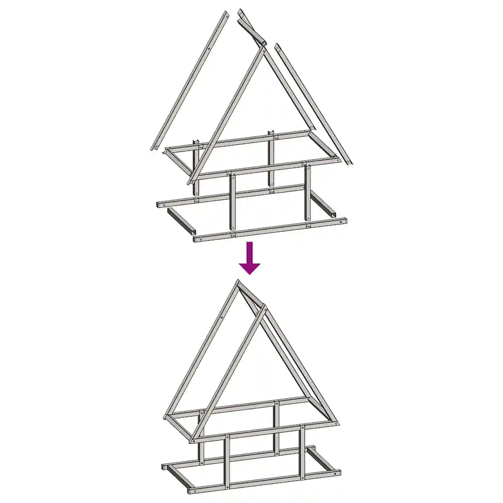 Rastrelliera per Legna da Ardere Nera 50x25x60 cm CFW3085707