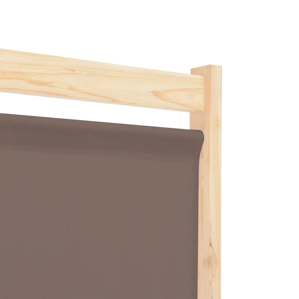 Divisorio a 3 Pannelli Marrone 120x170x4 cm in Tessuto 248179