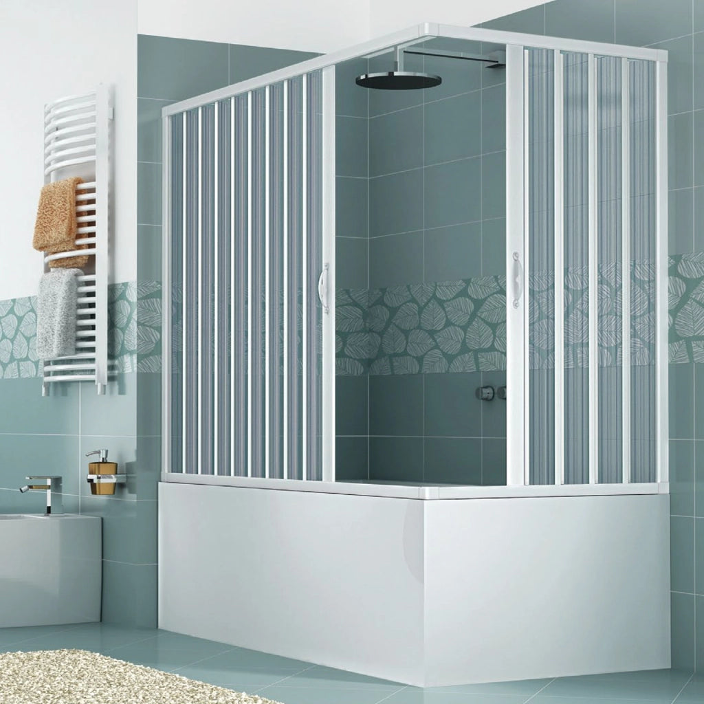 Galassia 70x150 H150 cm folding bathtub box in PVC with two corner opening doors