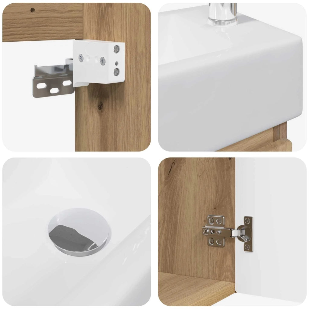 Mobile bagno con rubinetto Rovere Artigianale 889460