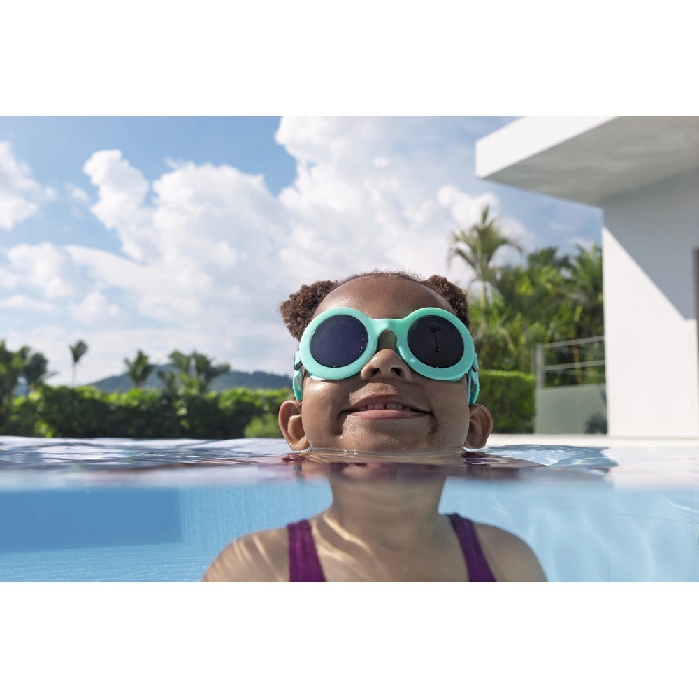 Trade Shop - Occhialini Da Nuoto Aquashades Per Bambini 3+ Anni Fascia Regolabile In Silicone 21178 -