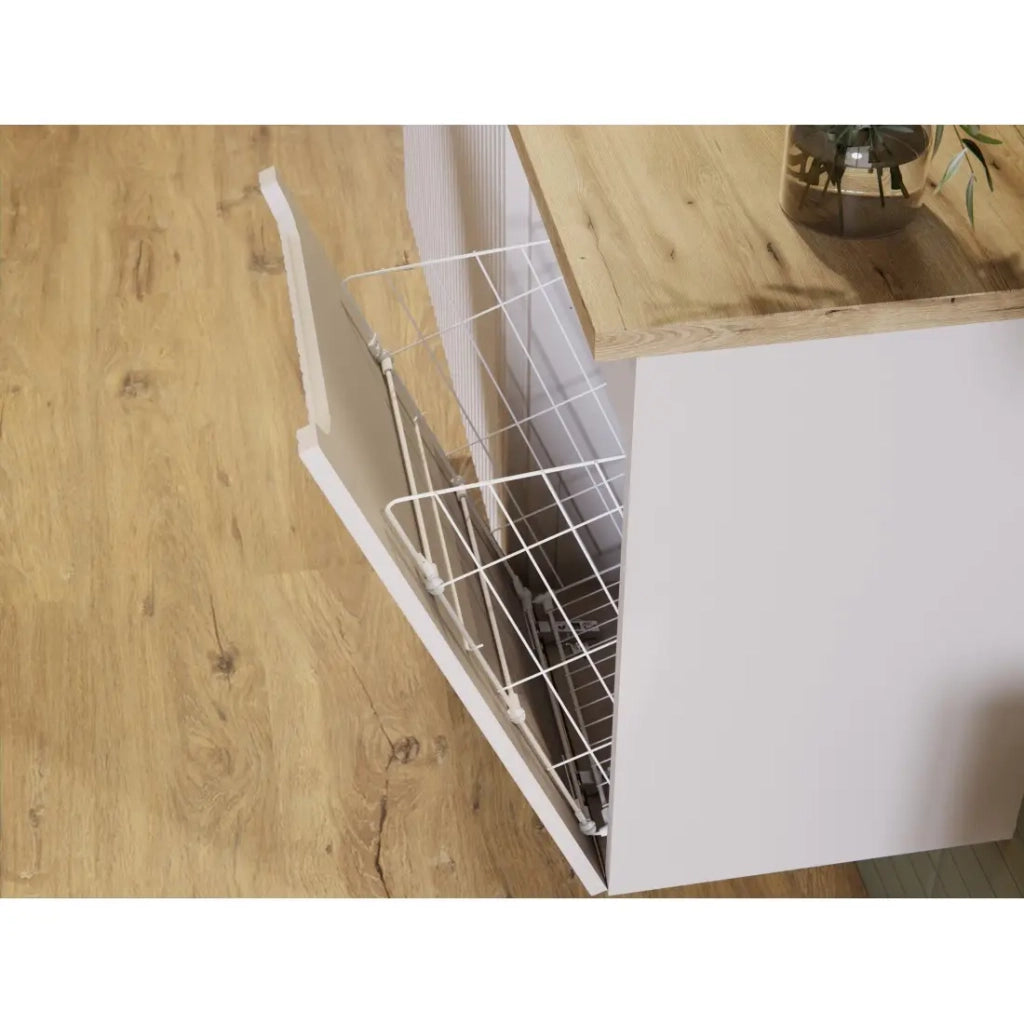 Mobile contenitore VANO con cesto per la biancheria - Marrone congo - L40 × P39 × H57 cm - Bagno