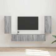 Set di Mobiletto da TV a Parete 4 pcs Grigio Sonoma 3408922
