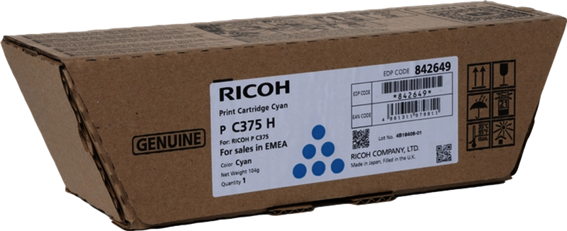Ricoh 842649 cartuccia toner 1 pz Originale Ciano