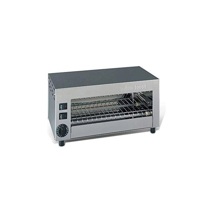 MILANTOAST 14001 Tostiera Professionale Elettrica 3 Scomparti 1850 W Acciaio Inox Timer 15 min colore Inox