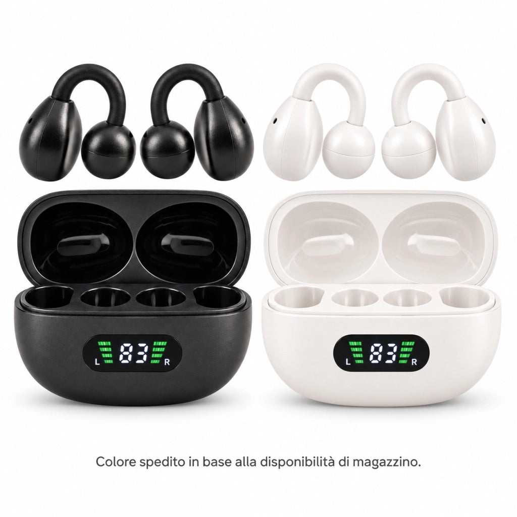 AURICOLARI WIRELESS BLUETOOTH TWS HI-FI STEREO CON DISPLAY LED ALLPRESS AS-08609