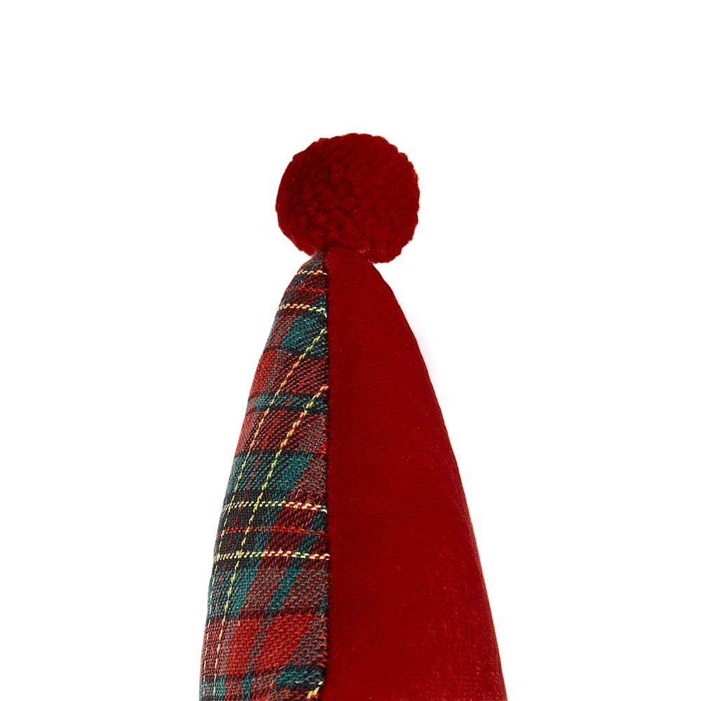 Set di 2 cuscini sparsi in tessuto rosso e verde a forma di albero di Natale 35 x 30 cm Accessorio per la decorazione