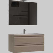 BASE SOSPESA LUANA CM 100 CANNETTATA GRIGIO SABBIA - 1 pezzi - Idroweb