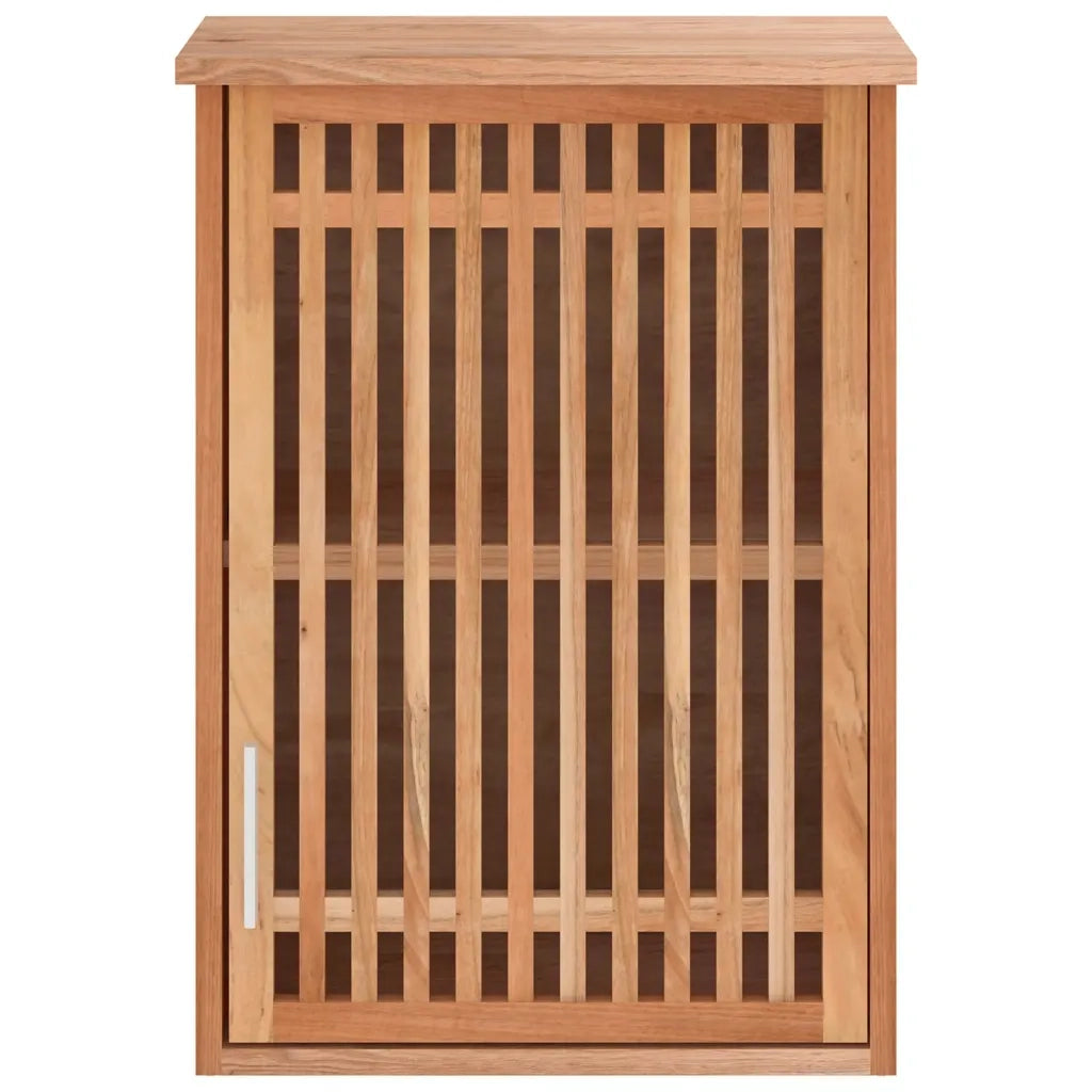 Armadietto da Bagno a Parete 42x23x60 cm Legno Massello di Noce 350357