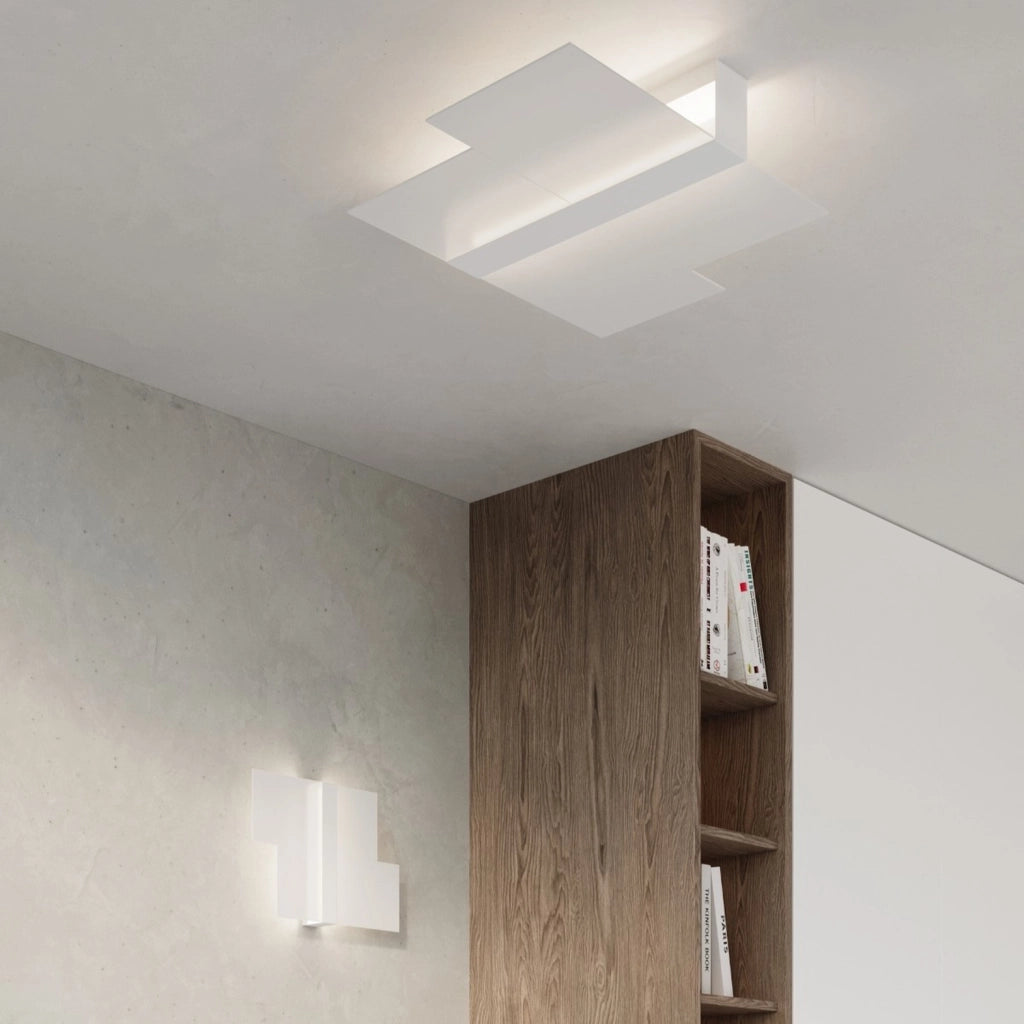 Massimo Tangerine Modern Lampada da soffitto e parete 2x15W LED Pannello cromato Bianco