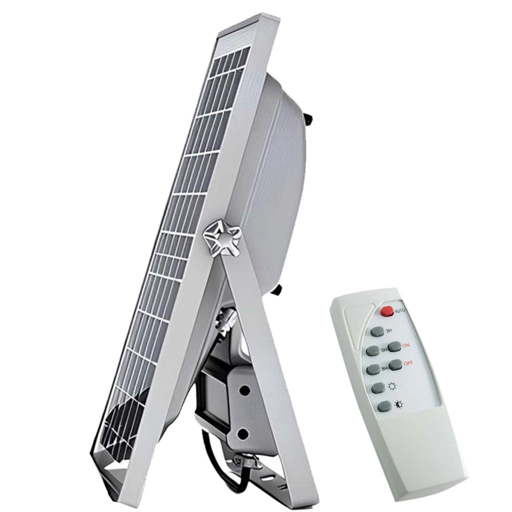 Proiettore Solare LED 60W IP67 con Pannello Solare Separato e Telecomando Nero trasparente Avizar