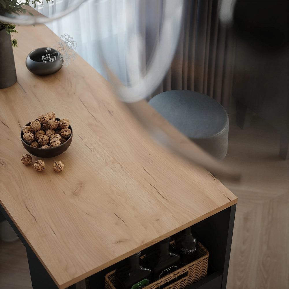 Vicco tavolo bar con sgabelli Antracite/quercia dorata 45 x 110 cm con 2 sgabelli da bar