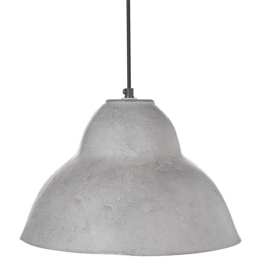 Lampada a sospensione Grigio Cartapesta fatta a mano Paralume Organico Naturale