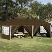 Tenda per feste a pop-up-Gazebo 575 x 288 x 245 cm Tortora