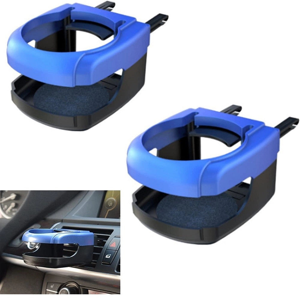 Trade Shop - Set 2 Pz Portabottiglie Universale Bevande Ganci Bocchette Aria Per Auto Camion -