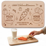Tavolo per colazione in legno di betulla - Ideale per bambini - Tavolo per latte e biscotti - Tavolo personalizzato con incisione - Tavolo di Natale