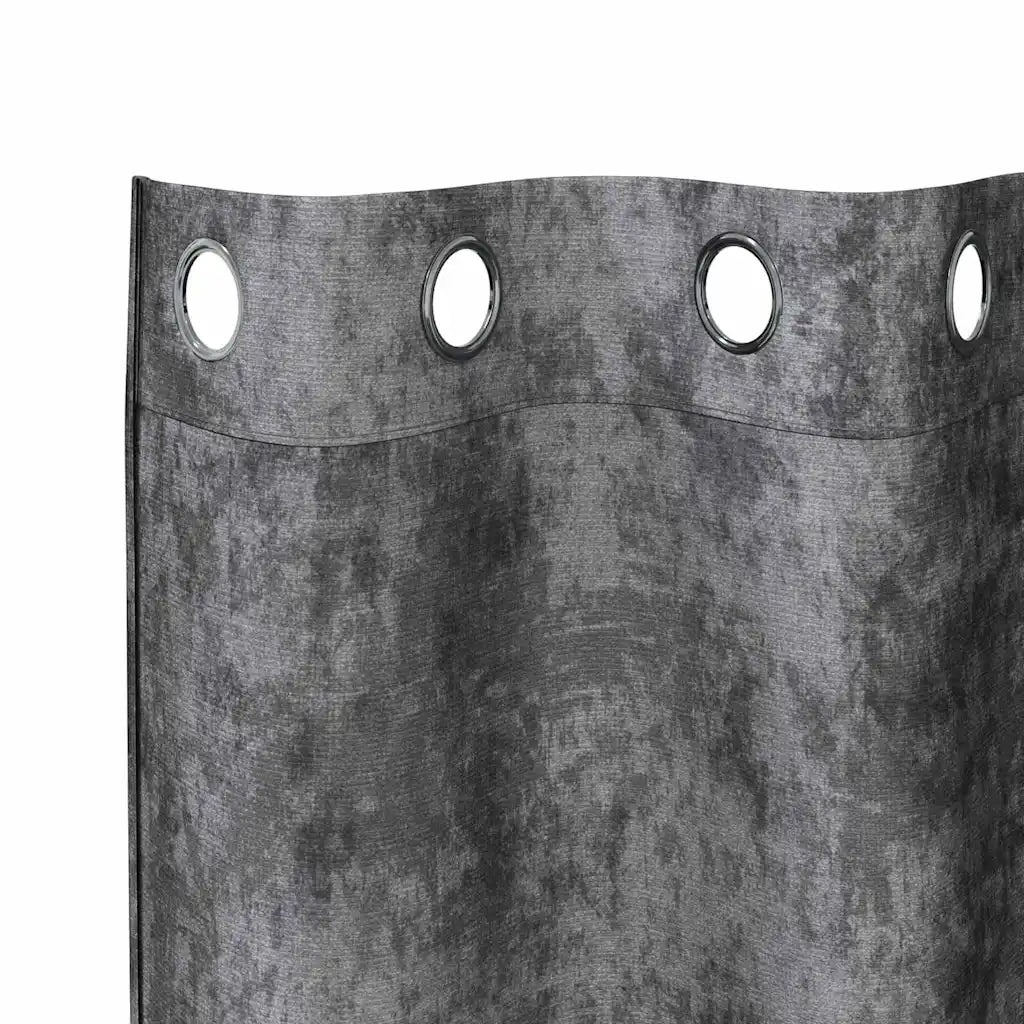 Tende in Velluto 2 pz Grigio 225 x 140 cm Velluto 4107655