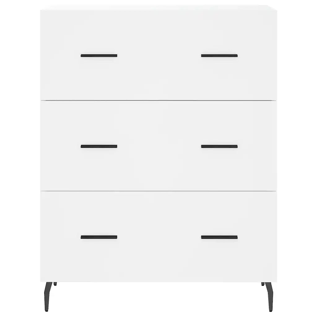 Credenza-Buffet-Armadio da cucina Bianca 69,5x34x180 cm in Legno Multistrato 141500