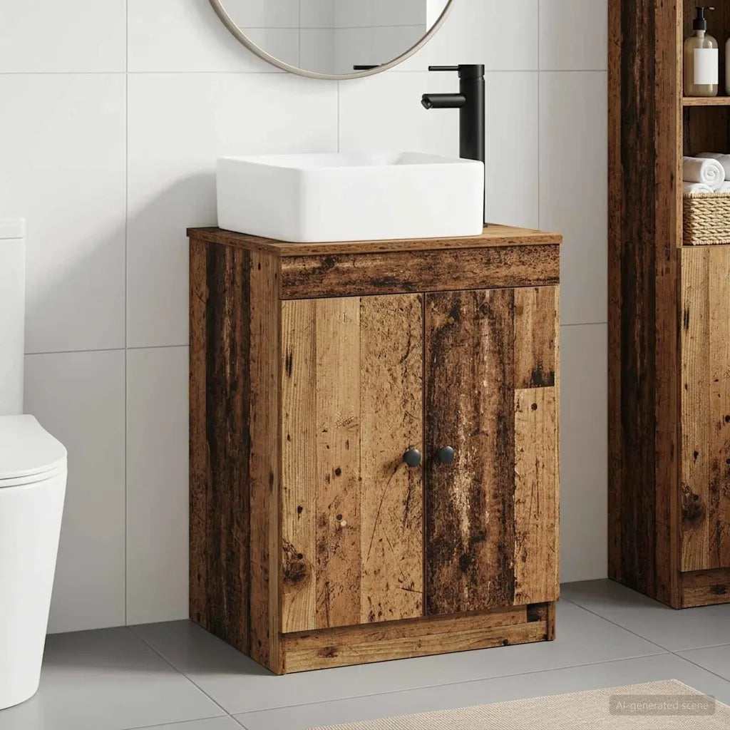 Set di mobili per il bagno Legno antico Legno ingegnerizzato 3404238