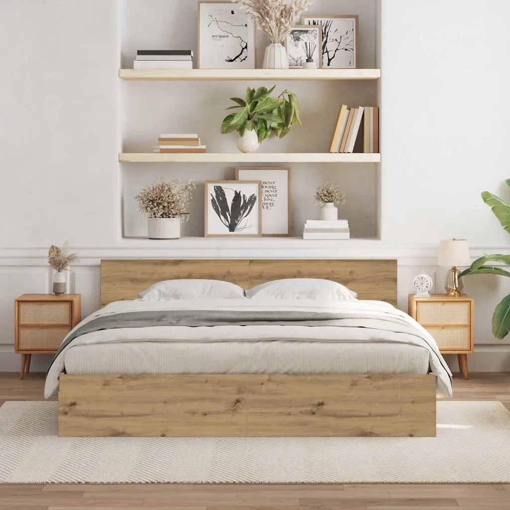 Struttura del letto Rovere artigianale 203 x 185 x 70 cm 3378500